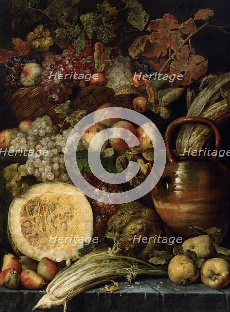 Still life with fruit , Last quarter of 17th cen.. Creator: Vogelaer, Karel van (Carel de) (1653-1695).