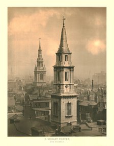 'St Vedast Foster, The Steeple', mid-late 19th century. Creator: Unknown.