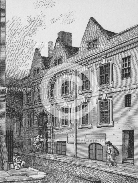 Principal entrance to Leathersellers' Hall, City of London, 1801 (1911). Artist: Unknown.