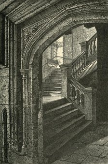 'Staircase to the Chapel and Upper School', 1911. Creator: Unknown.