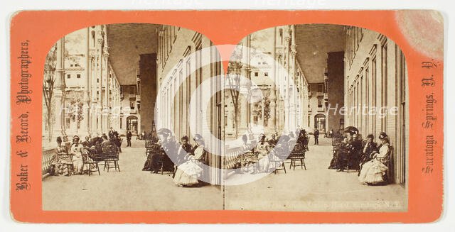 Rear Piazza, Grand Union Hotel, Saratoga, N.Y., 1875/99. Creator: Baker & Record.