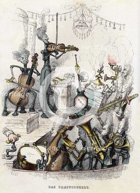Steam Concert, 1844.  Creator: Grandville, Jean-Jacques (1803-1847).