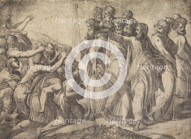 Christ Healing the Lepers, ca. 1545 (?). Creator: Andrea Schiavone.