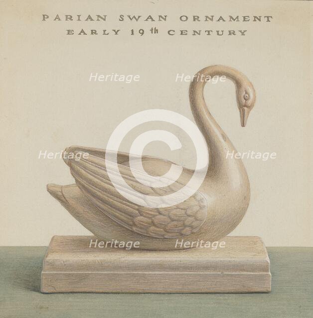 Swan, c. 1937. Creator: Cleo Lovett.