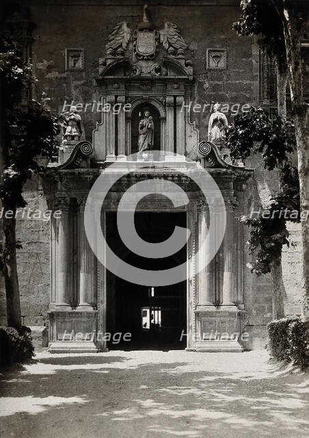 Lunatic asylum (once a convent), Granada: gateway, c1900. Creator: Unknown.