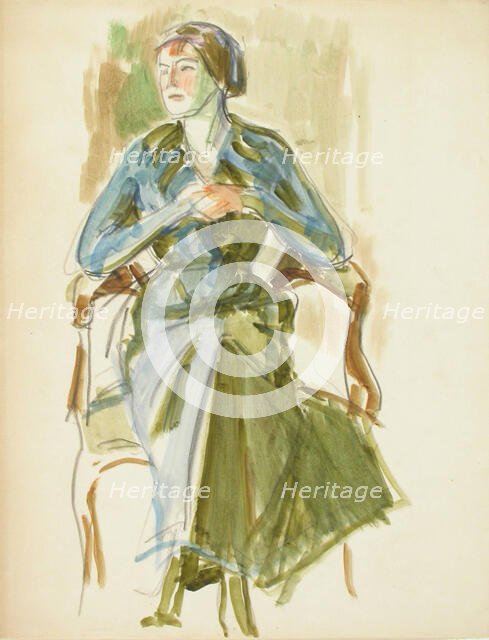 Sketch for a Portrait, c1910s. Creator: Verner Thome.