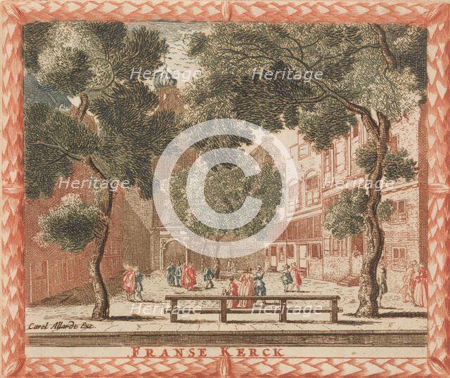 Franse Kerck', in: Tooneel Der Voornaamste Nederlands Huizen, En Lust Hoven, Naar T Leven ..., n.d.. Creator: Unknown.