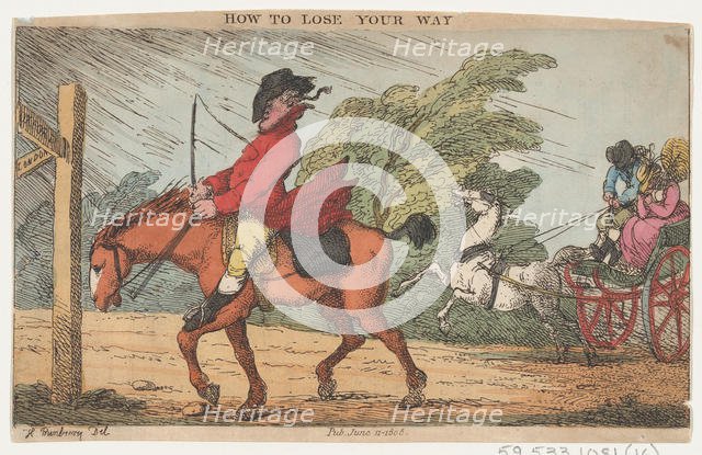 How to Lose Your Way, June 11, 1808., June 11, 1808. Creator: Thomas Rowlandson.