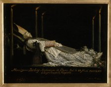Monsignor Darboy (1813-1871), Archbishop of Paris, laid out after his death, 1871. Creator: Unknown.