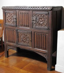 Cabinet or Double Hutch, British, probably 19th or 20th century (15th century style). Creator: Unknown.