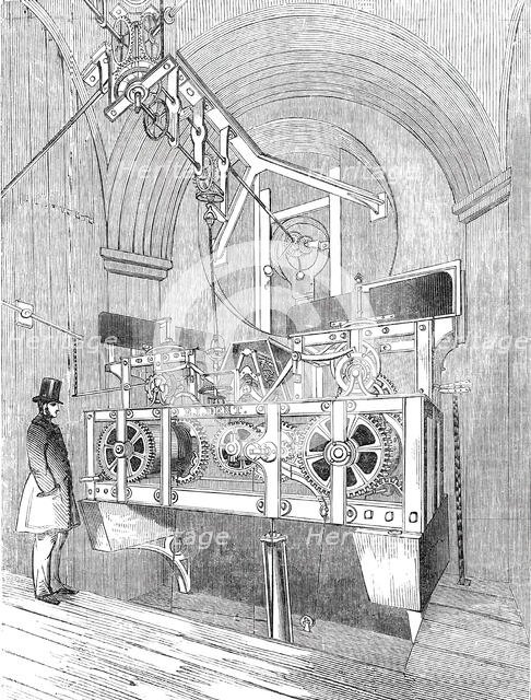 Perspective view of the Great Clock of the Royal Exchange, 1844. Creator: Unknown.