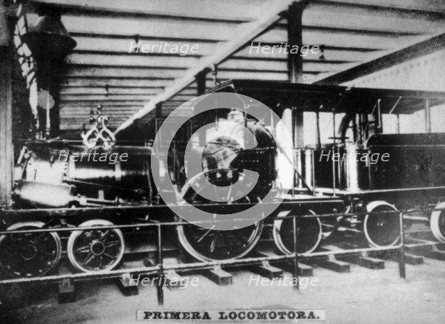 First locamotive, Cuba, 19th century. Artist: Unknown