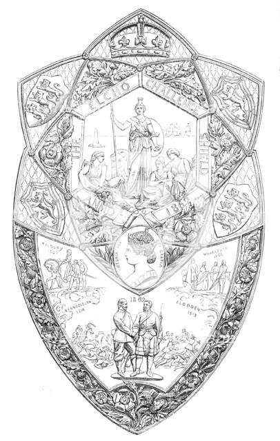 The Elcho Challenge Shield to be shot for by...rifle volunteers at the Wimbledon Meeting, 1865. Creator: Unknown.