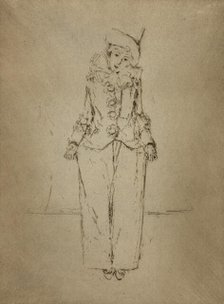 Pierrot en Pied, Portrait of the Lady A. C., 1888. Creator: Theodore Roussel.