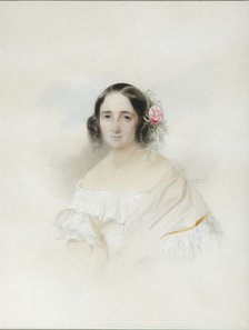 Portrait of Anna Alexeevna Olenina (1808-1888), 1839. Artist: Hau (Gau), Vladimir Ivanovich (1816-1895)