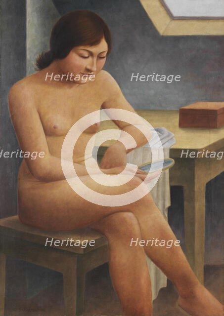 Girl with Mirror, 1930. Creator: Schrimpf, Georg (1889-1939).