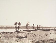 Dakkeh, Village et Rives du Nil, 1851-52. Creator: Félix Teynard.