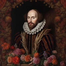 AI IMAGE - Portrait of William Shakespeare, 1600s, (2023). Creator: Heritage Images.