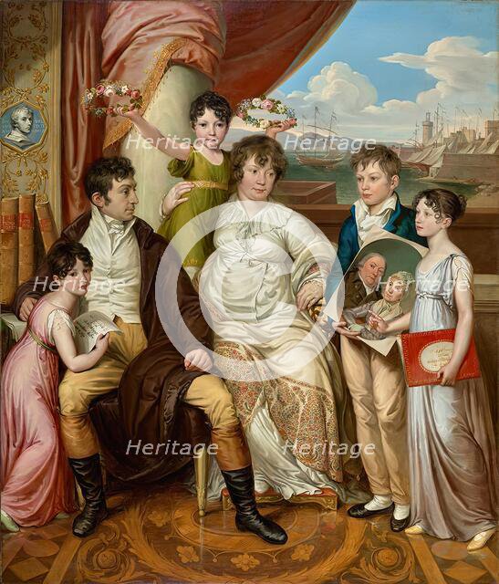 The family of the wholesaler Johann Christian Edler von Bruchmann, 1810. Creator: Josef Abel.