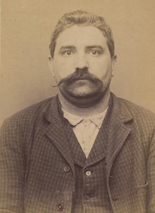 Savard. Henri-Auguste. 29 ans, né le 7/5/65 à Paris XXe. Ciseleur. Anarchiste. 2/7/94., 1894. Creator: Alphonse Bertillon.