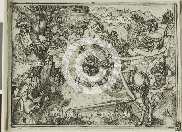 St. George Killing The Dragon, 1499-1510. Creator: Telman of Wesel.