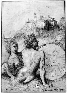 'Landscape with Satyrs', c1512, (1937). Artist: Titian