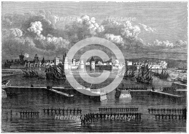 Siege of La Rochelle, 1898. Artist: Hildirbrand