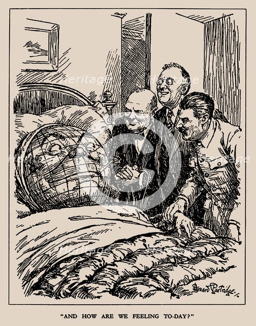 And how are we feeling today?, 1945. Creator: Partridge, Sir Bernard (1861-1945).