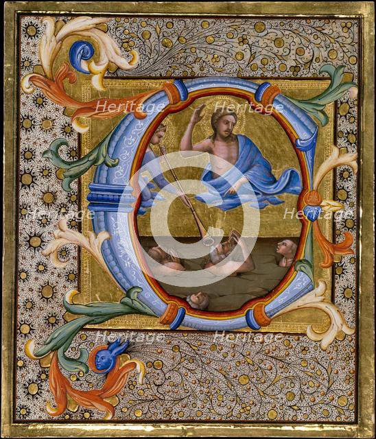 Last Judgment in an Initial C, ca. 1406-7. Creator: Lorenzo Monaco.