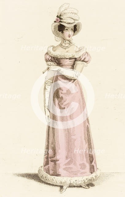 Fashion Plate (Parisian Opera Costume), 1819. Creator: John Bell.