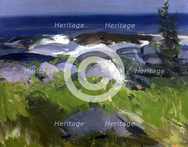 Vine Clad Shore--Monhegan Island, 1913. Creator: George Wesley Bellows.