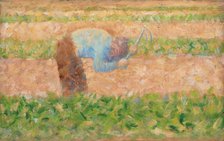 Man with a Hoe, c. 1882. Creator: Georges-Pierre Seurat.