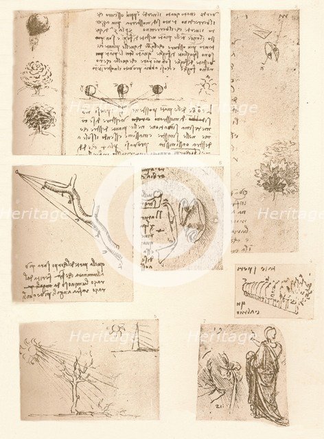 Five drawings illustrating the elements of landscape painting, c1472-c1519 (1883). Artist: Leonardo da Vinci.