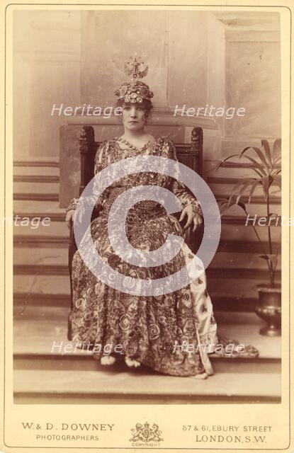 Sarah Bernhardt as the Empress Theodora in Sardou's \Theodora\, 1884. Creator: W&D Downey.
