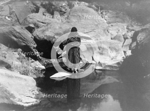 Nature's mirror-Navaho, 1904, c1904. Creator: Edward Sheriff Curtis.