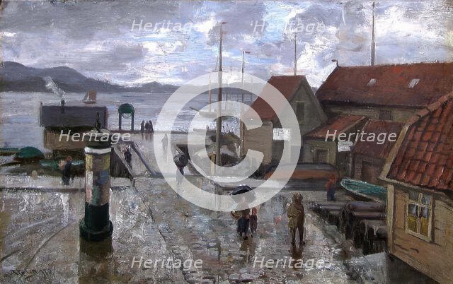 From the Harbour in Bergen, 1877. Creator: Fredrik Jonas Lucian Botfield Collett.