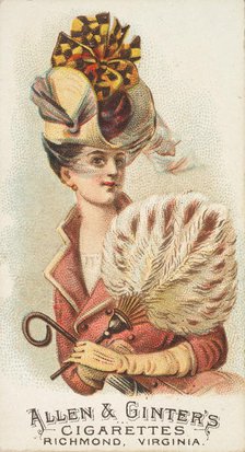 Plate 26, from the Fans of the Period series (N7) for Allen & Ginter Cigarettes Brands, 1889. Creator: Allen & Ginter.