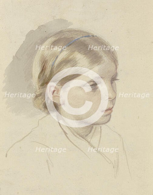 Peasant girl sitting on the ground, c1830-1872. Creator: Jakob Becker.