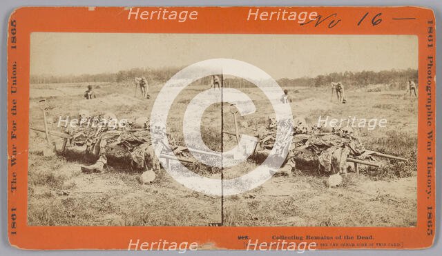 918. Collecting Remains of the Dead, 1865. Creator: John Reekie.