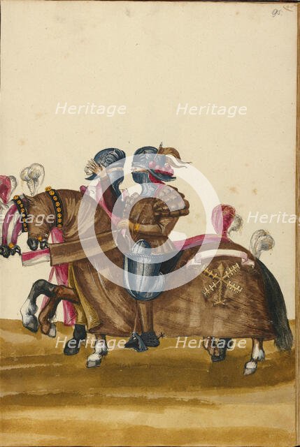 Two Men in Armor for Tournament Contests, about 1560-1570. Creator: Unknown.