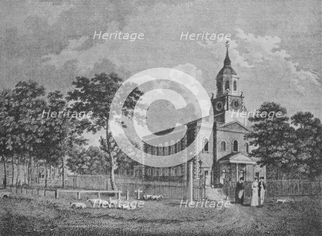 'Holy Trinity Church, Clapham', c1812, (1912). Artist: Unknown.