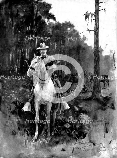 The Spanish-American War: with the Cavalry on picket duty at Tampa, 1898. Creator: Unknown.