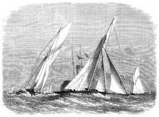 Royal London Yacht Club match - the Sphinx and Volante rounding at Southend, 1869. Creator: Unknown.