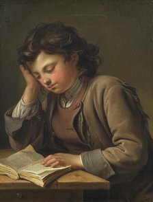Reading boy, 1758. Creator: Per Krafft the Elder.