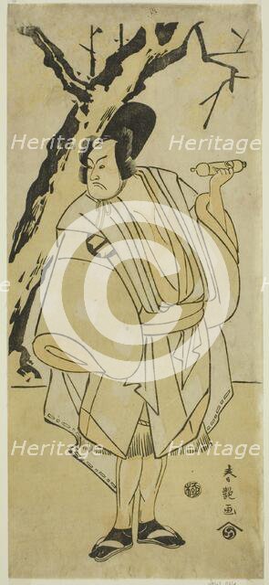 The Actor Sakata Hangoro III as the Guard Yahazu no Yadahei in the Play Otokoyama O..., c. 1794. Creator: Katsukawa Shun'en.