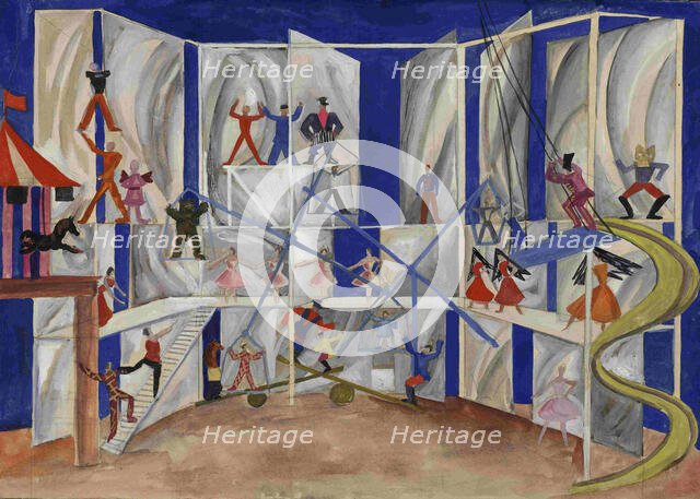 Stage design for the ballet The Nutcracker by P. Tchaykovsky, 1929. Creator: Dmitriyev, Vladimir Vladimirovich (1900-1948).