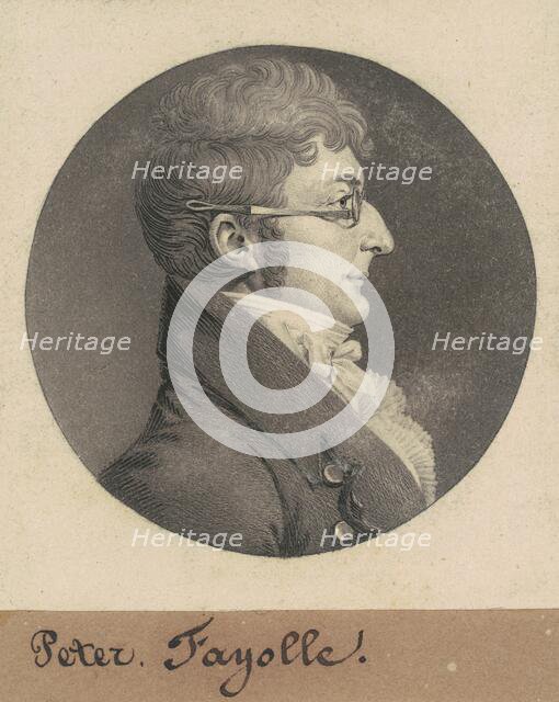 Peter Fayolle, 1809. Creator: Charles Balthazar Julien Févret de Saint-Mémin.