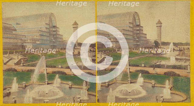 Exterior view, Crystal Palace, 1851. Creator: Unknown.