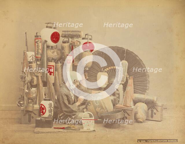 Paper Lantern Maker, 1870s-1890s. Creator: Kusakabe Kimbei.