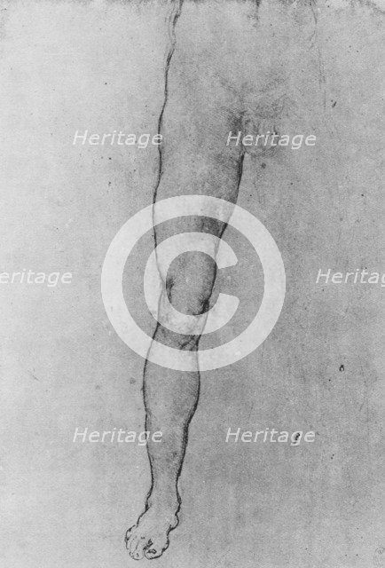 'Study of the Lower Half of a nude man facing to the front', c1480 (1945). Artist: Leonardo da Vinci.